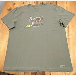 LIFE IS GOOD Crusher Lite T-Shirt Olive Green “Harry Paw-tter” Potter Unisex